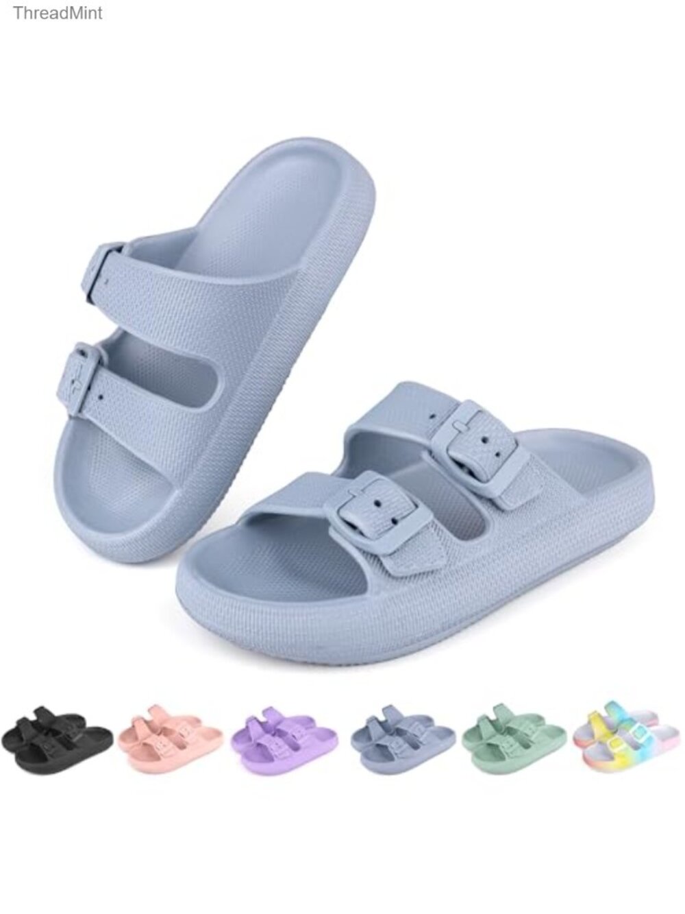 Buckle Cloud Slides for Kids | EVA Adjustable Sandals | Lightweight Waterproof